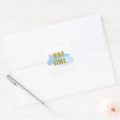 Nap Time Sticker – Sleepy Cloud and Funny Design スクエアシール (封筒)