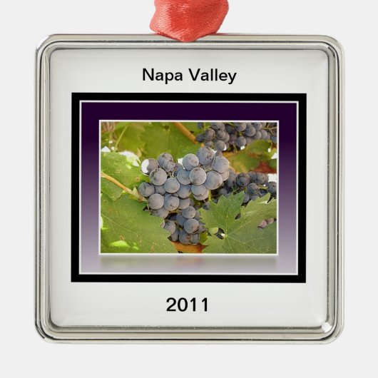 Napaのブドウ メタルオーナメント (正面)