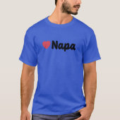 Napa California Heart Script gift Tシャツ (正面)