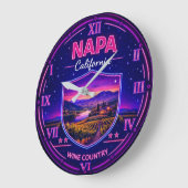 Napa California Vineyard ラージ壁時計 (傾斜)