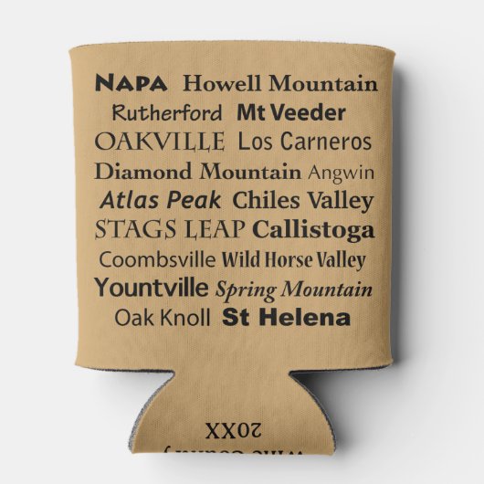 Napa Sonoma Wine Country 缶クーラー (裏面)