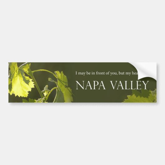Napa Valleyのバンパーステッカーのハート バンパーステッカー (正面)
