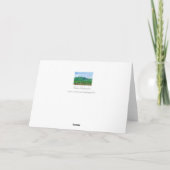 Napa Valleyのブドウ園の水彩画のハッピーバースデー カード (裏面)