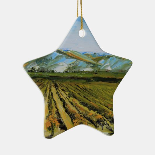 Napa Valleyのワインの里カリフォルニアの色 セラミックオーナメント (右)