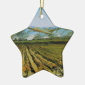 Napa Valleyのワインの里カリフォルニアの色 セラミックオーナメント (左)