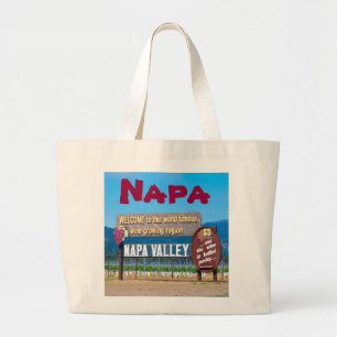 Napa Valleyのワインの里 ラージトートバッグ