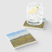 Napa Valleyカリフォルニアのブドウ園 ストーンコースター (横)