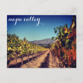 Napa Valley Autumn Harvest Vineyard Postcard ポストカード (正面)