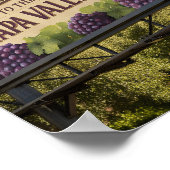 Napa Valley Billboard Sign Posterへようこそ ポスター (角)