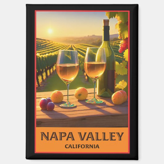 Napa Valley California マグネット (正面)