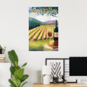 Napa Valley, California Wine Country Travel Poster ポスター (ホームオフィス)