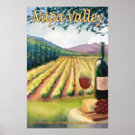 Napa Valley, California Wine Country Travel Poster ポスター