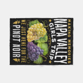 Napa Valley Girls Trip Wine Country Winery Tour フリースブランケット (正面(横))