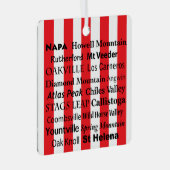 Napa Valley Wine AVAs Ornament メタルオーナメント (正面右)