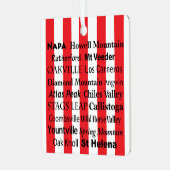 Napa Valley Wine AVAs Ornament メタルオーナメント (正面左)