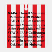 Napa Valley Wine AVAs Ornament メタルオーナメント (裏面)