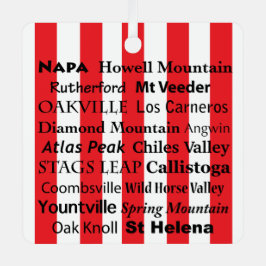 Napa Valley Wine AVAs Ornament メタルオーナメント