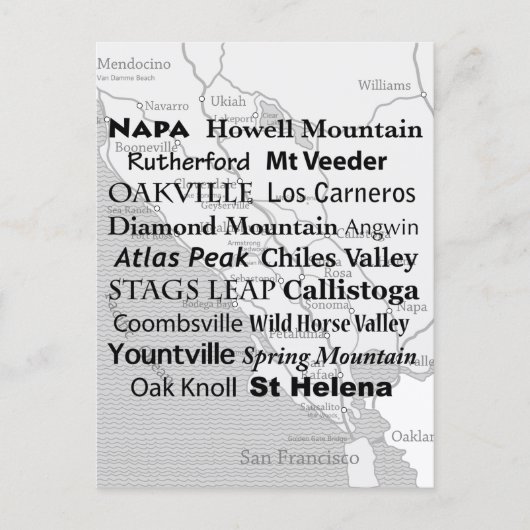 Napa Wine Country Postcard ポストカード (正面)