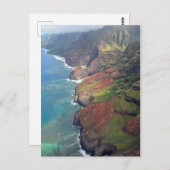 Na'Paliの海岸-カウアイ島、ハワイの島 ポストカード (正面/裏面)