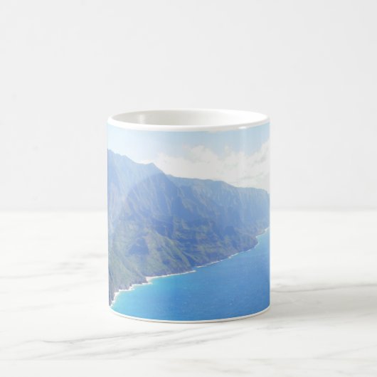Napaliの海岸、カウアイ島、HI コーヒーマグカップ (中央)