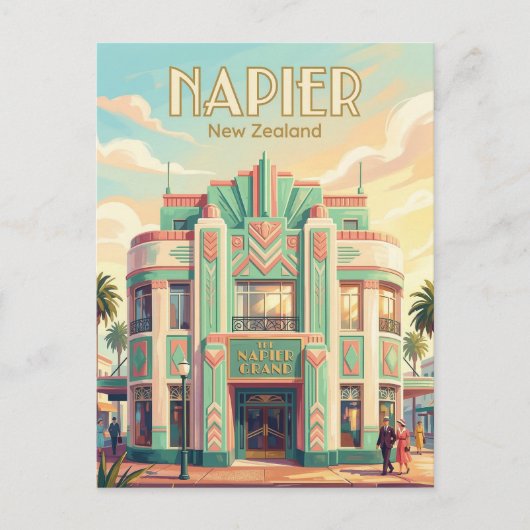 Napier Art Deco New Zealand ポストカード (正面)