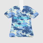 Napili湾のハワイ諸島の景色のアロハワイシャツ オーナメント (裏面)