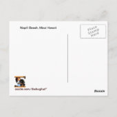 Napili湾、マウイ、ハワイで遊んでいる幼児の男の子 ポストカード (裏面)