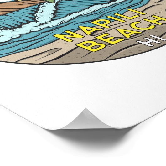 Napili Beach Hawaii Vintage ポスター (角)