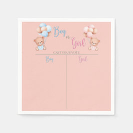 napkins baby girl or baby boy game スタンダードカクテルナプキン