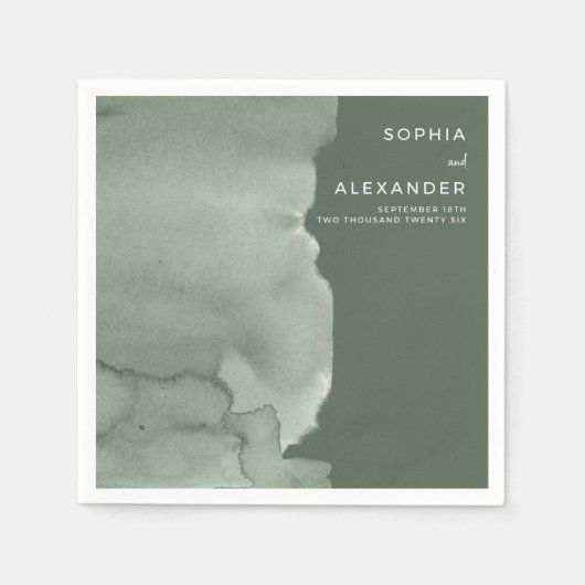 Napkins for a Modern Wedding. スタンダードカクテルナプキン (正面)