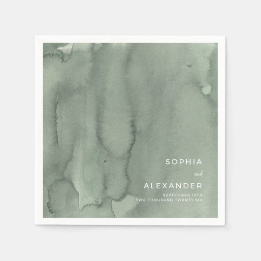 Napkins for a Modern Wedding.  スタンダードカクテルナプキン (正面)