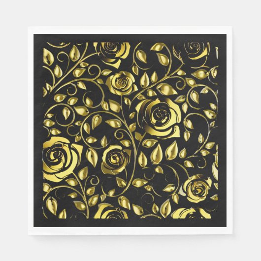 Napkins-Midnight Elegance collection スタンダードランチョンナプキン (正面)