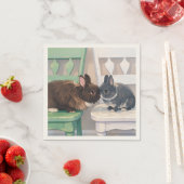 Napkins (Qty 50) Two Rabbits スタンダードカクテルナプキン (インサイチュ)