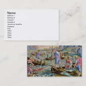 Napleの湾の網そして三叉の矛との採取 名刺 (正面/裏面)