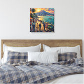Naples Bay at Sunset Riviera Canvas Art キャンバスプリント (インサイチュ (寝室))