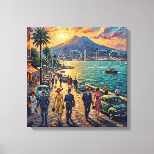 Naples Bay at Sunset Riviera Canvas Art キャンバスプリント (正面)