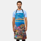 Naples cityscapeart,city,italian,landscape,modern, エプロン (着用した状態)
