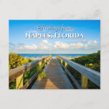 Naples Floridaからの挨拶ビーチ葉書