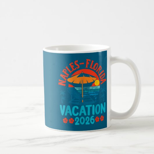 Naples Florida 2026 Family Vacation Beach Summer V コーヒーマグカップ (右)