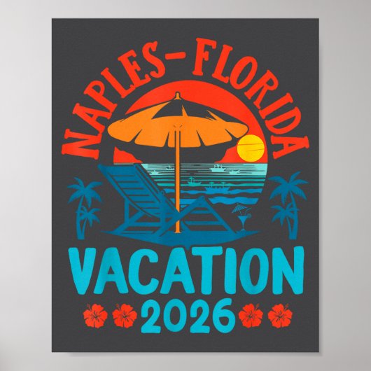 Naples Florida 2026 Family Vacation Beach Summer V ポスター (正面)