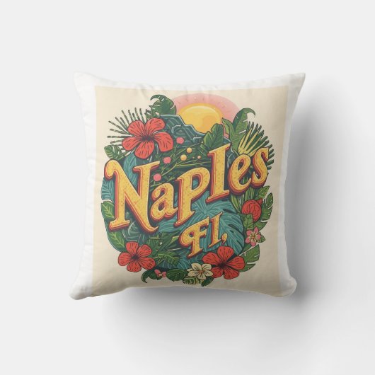 Naples florida dreaming クッション (裏面)