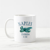 Naples Florida Est Beach Sea Turtle コーヒーマグカップ (左)