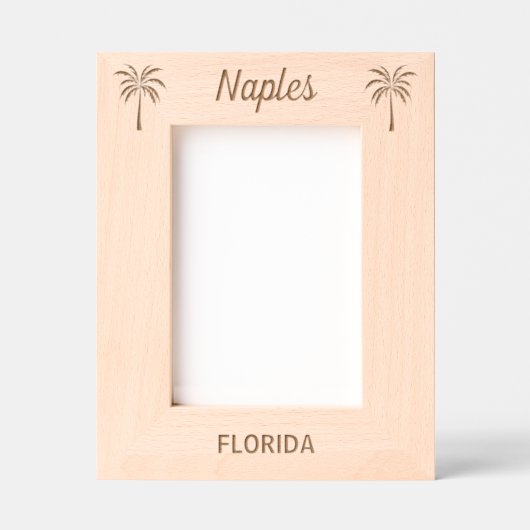 Naples Florida Laser Engraved frame レーザー彫刻フレーム (正面)