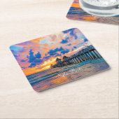 Naples, Florida scenic スクエアペーパーコースター (アングル)