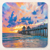 Naples, Florida scenic スクエアペーパーコースター (正面)