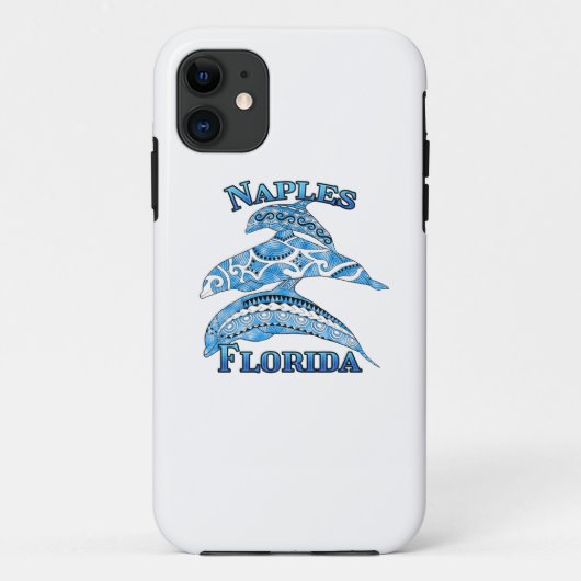 Naples Florida Vacation Tribal Dolphins Case-Mate iPhoneケース (裏面)