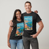 Naples Italy Illustration Travel Art Vintage Tシャツ (ユニセックス)