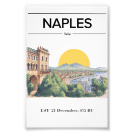Naples Minimalist Poster for all Ambient  フォトプリント