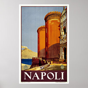 Naples Napoli Italy - Vintage Travel Posters ポスター
