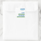 NAPO Austin I Love Organizing sticker スクエアシール (バッグ)